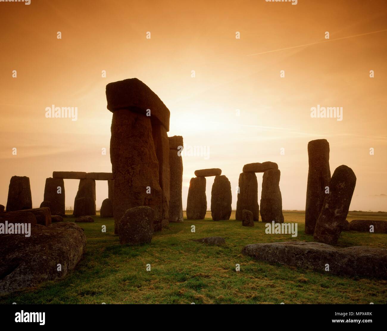 Stonehenge, Wiltshire. Artista: sconosciuto. Foto Stock