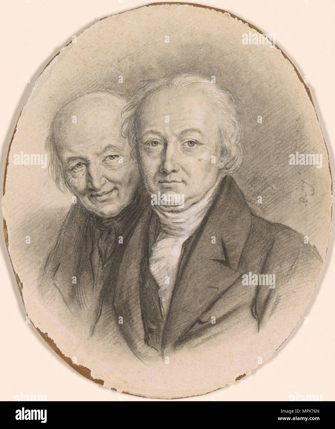 I fratelli Montgolfier, metà di 1790s. Foto Stock