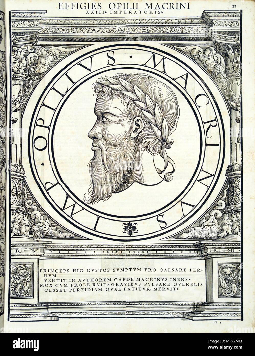 Opilius Macrinus (165 - 218 D.C.), 1559. Foto Stock