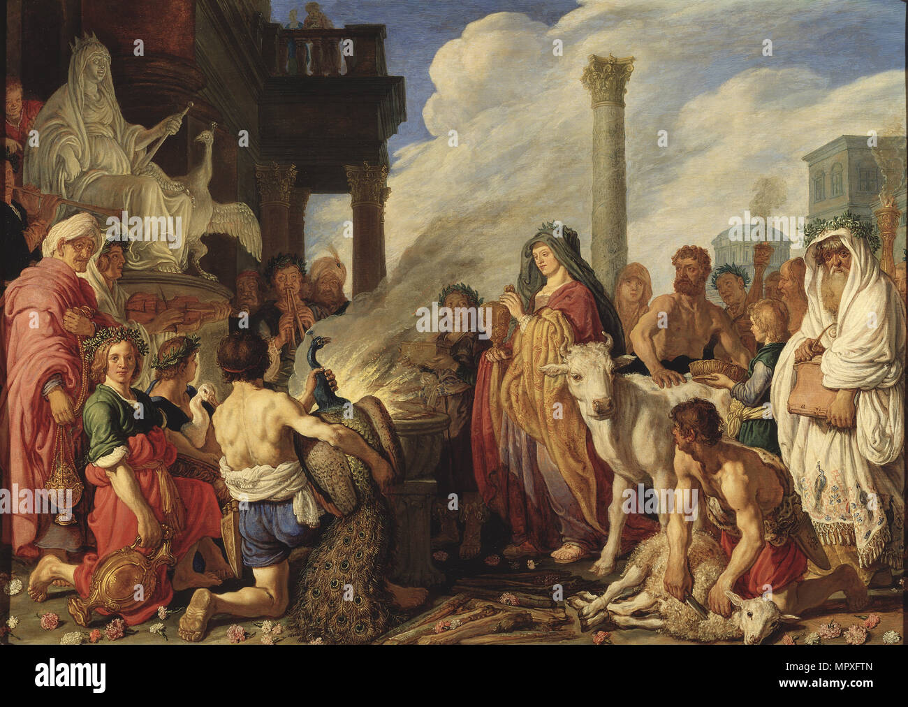 Dido il sacrificio di Juno, 1630. Foto Stock