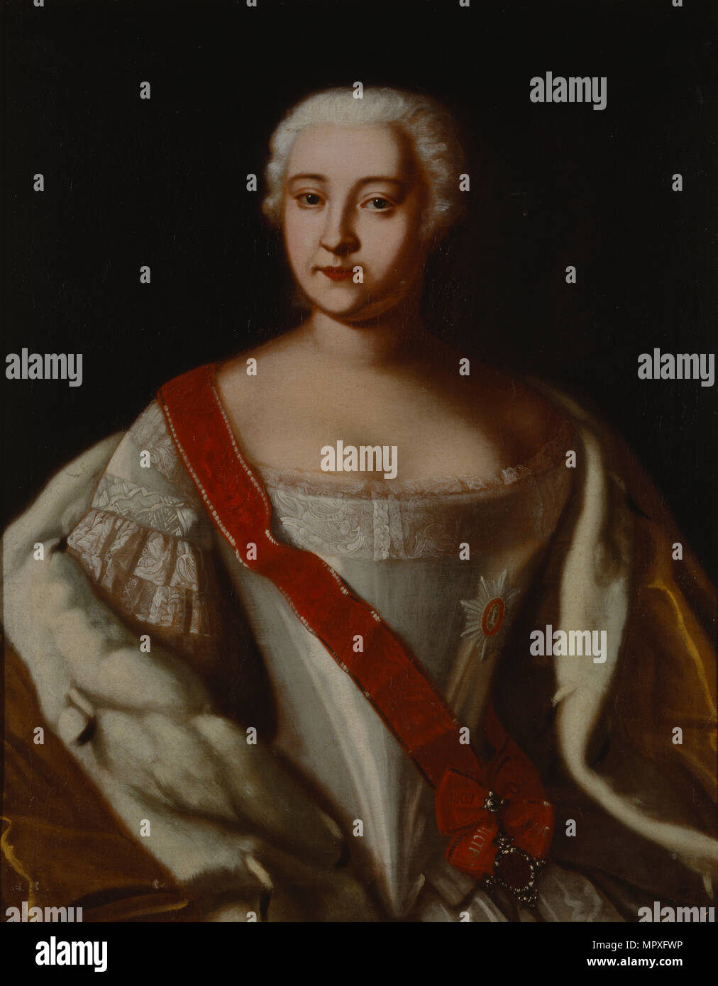 Ritratto di imperatrice Elisabetta di Russia (1709-1762). Foto Stock