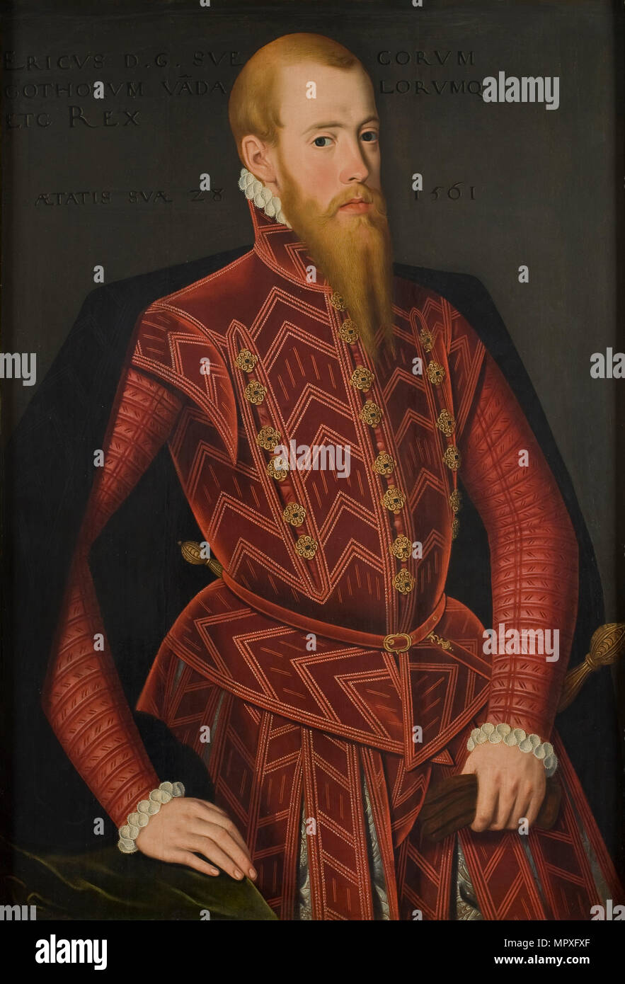 Ritratto di Re Eric XIV di Svezia (1533-1577). Foto Stock