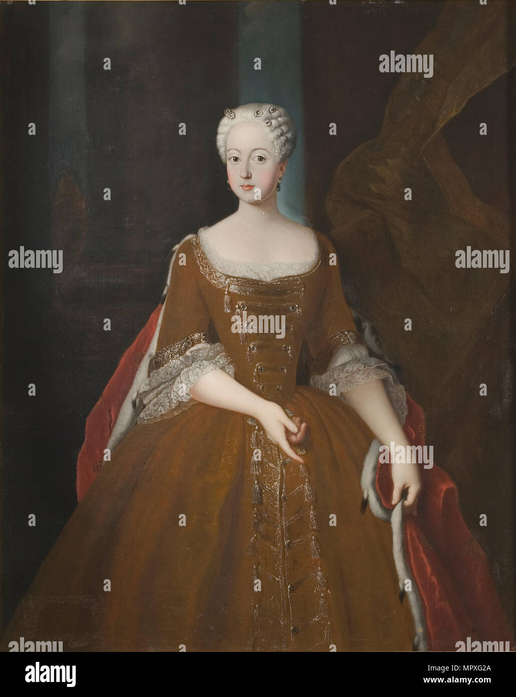 Ritratto della Principessa Friederike Luise di Prussia (1714-1784), Margravine di Brandenburg-Ansbach, 172 Foto Stock