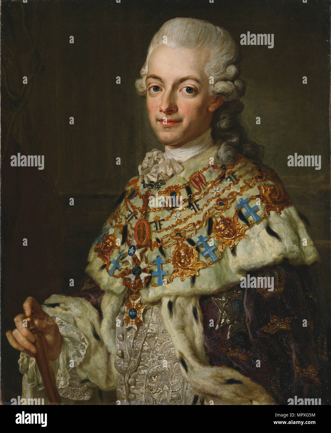 Ritratto di Re Gustavo III di Svezia (1746-1792), ca 1773. Foto Stock