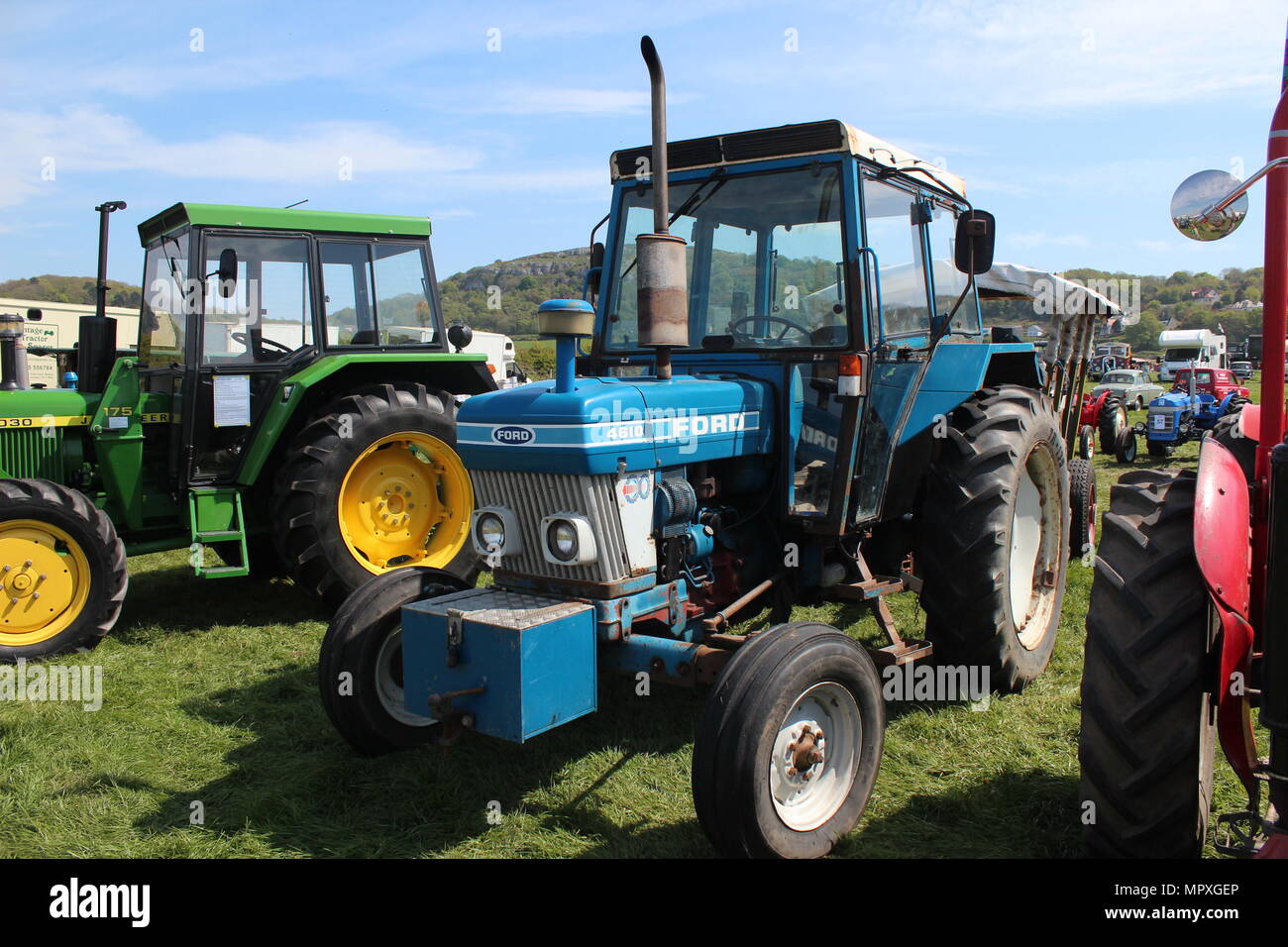 Trattori d'epoca mostrano Llandudno Galles Foto Stock