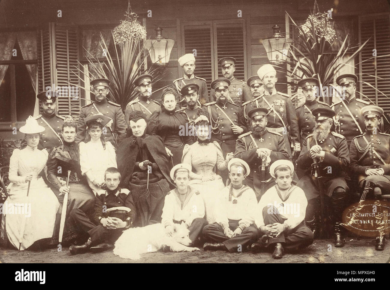 Il Romanovs: la famiglia dell'Imperatore Alessandro III, 1892. Foto Stock