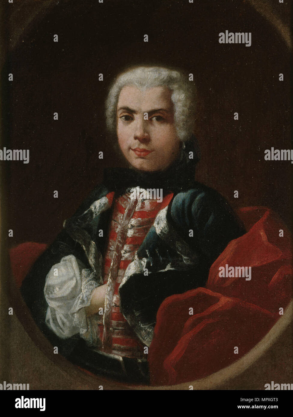 Ritratto del cantante Farinelli (Carlo Broschi) (1705-1782), c. 1740. Foto Stock