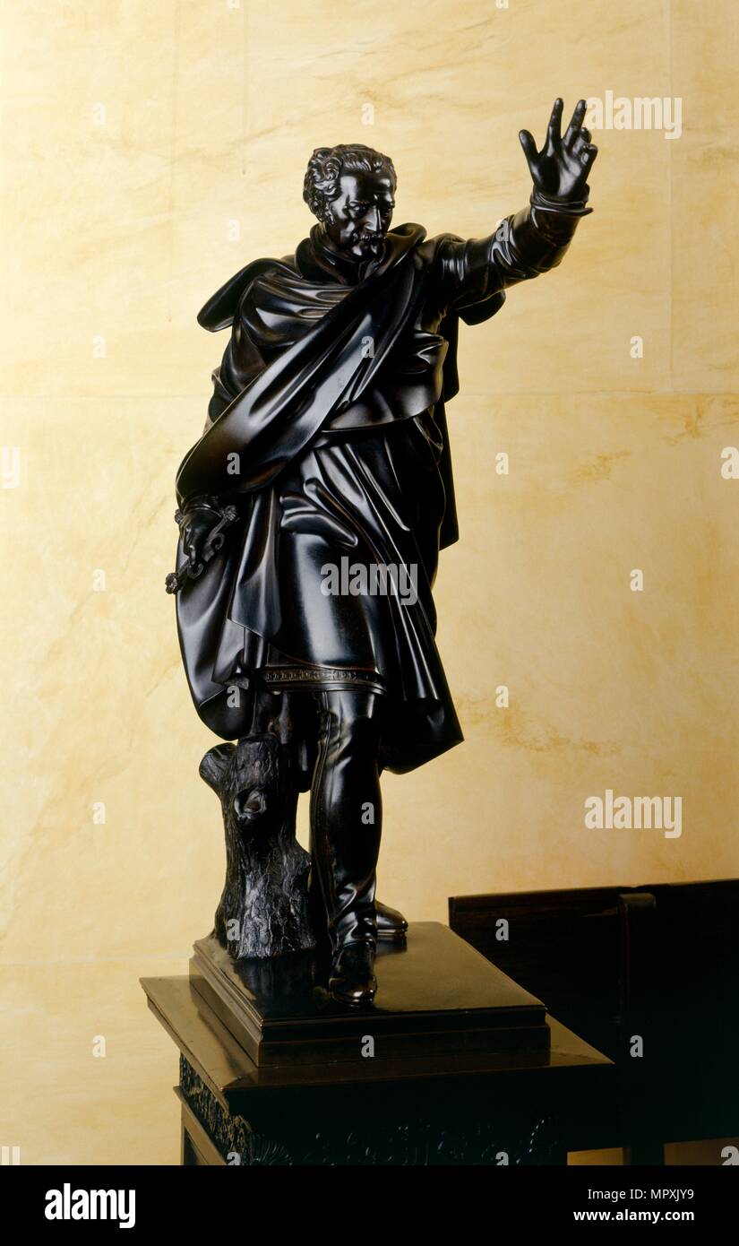 Statuetta di Principe Gebhard von Blucher, generale prussiano delle guerre napoleoniche, 1824. Artista: Nigel Corrie. Foto Stock
