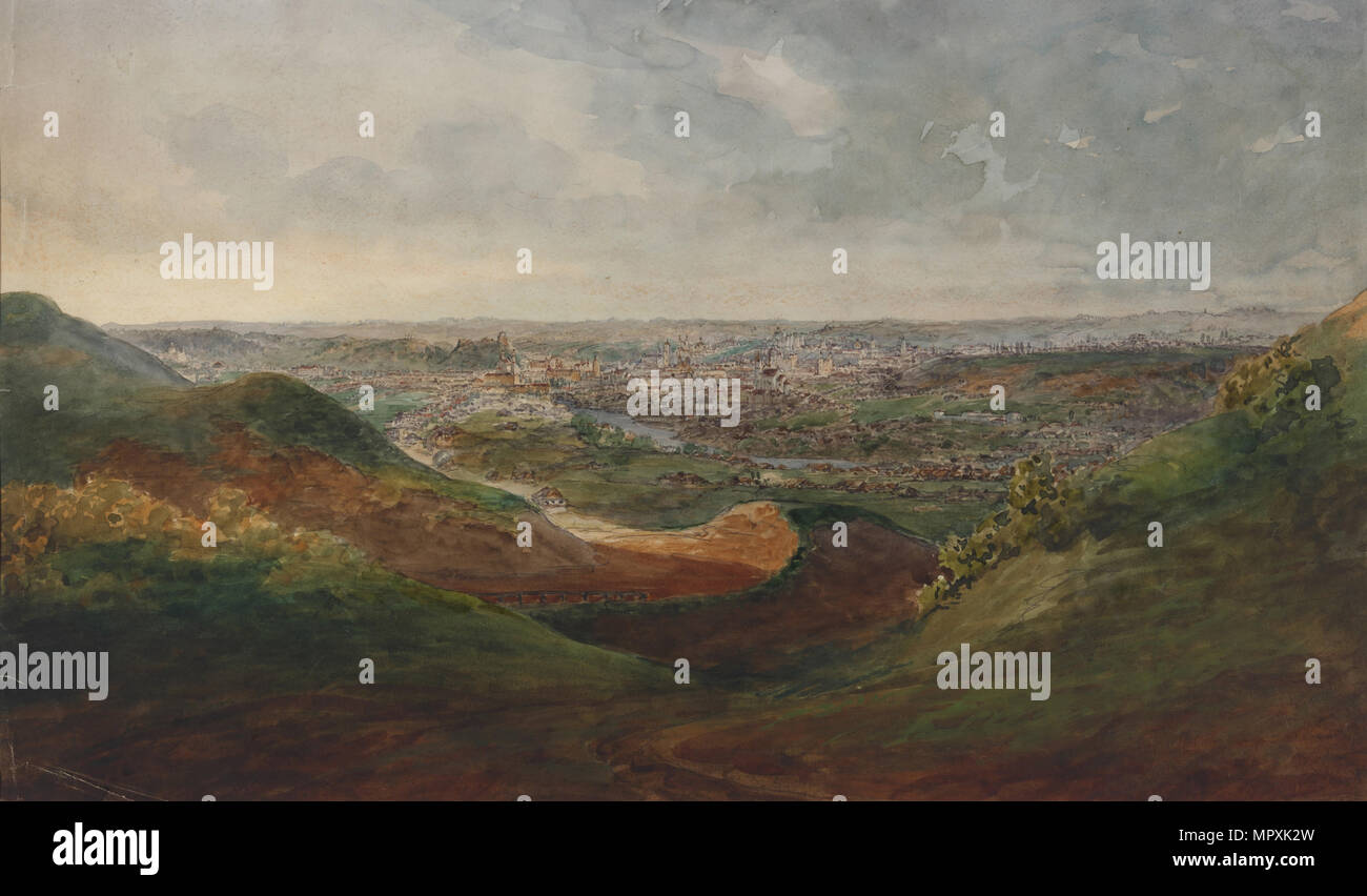 Vista di Vilna, 1848. Foto Stock
