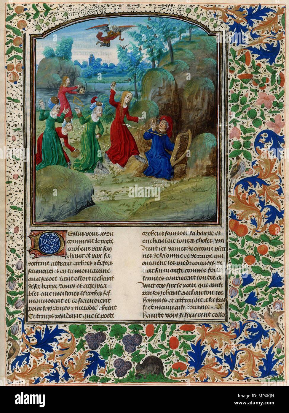 Orfeo dilaniato dalle Menadi, c. 1480. Foto Stock