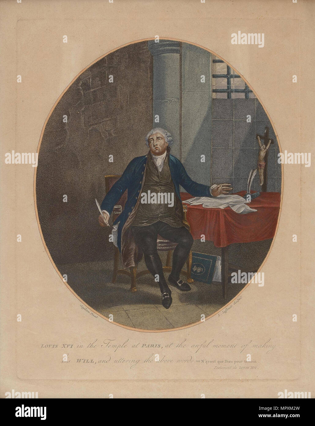 Louis XVI nel tempio, ca 1797. Foto Stock