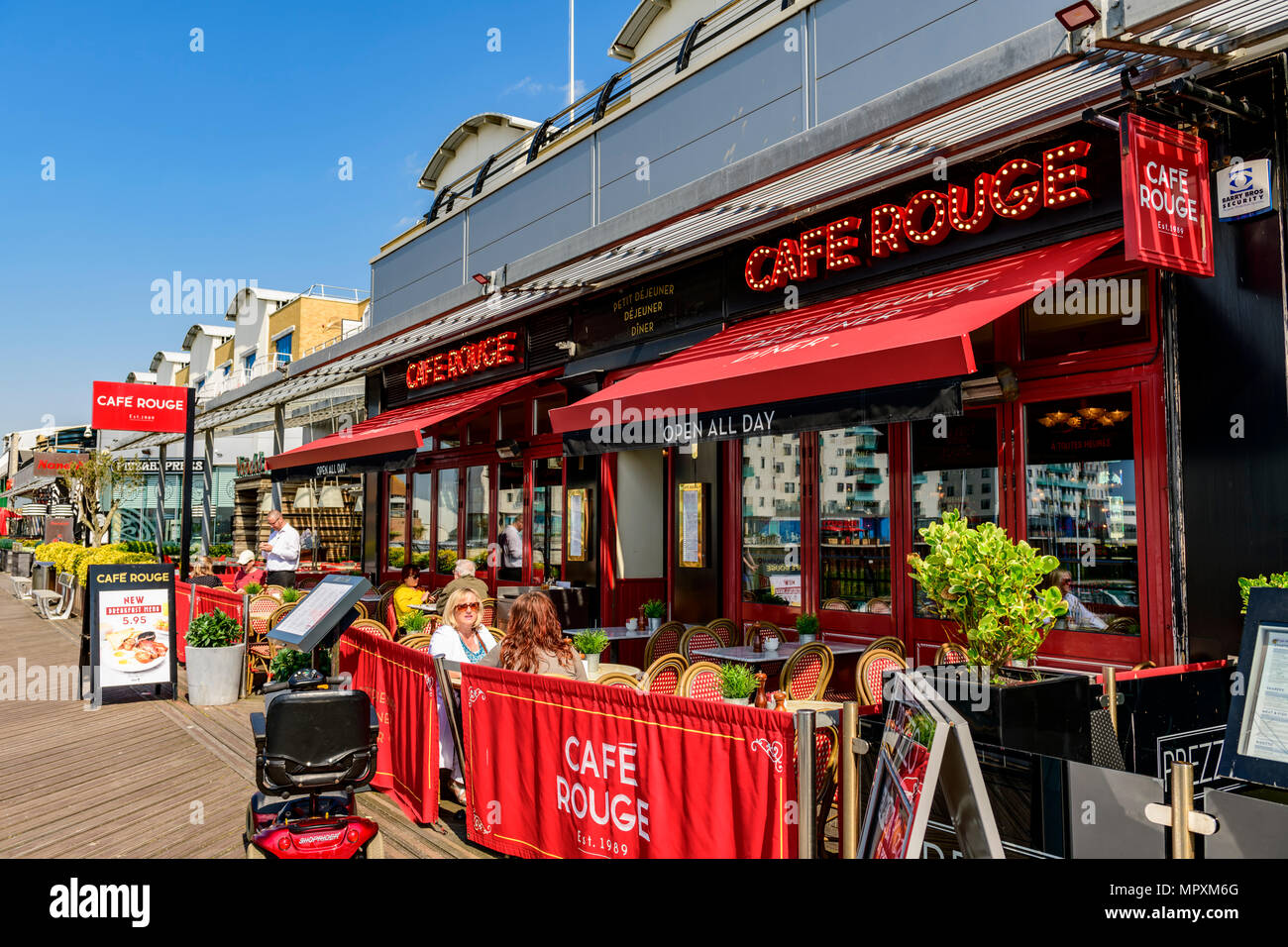 Cafe Rouge ristorante Brighton Marina Foto Stock