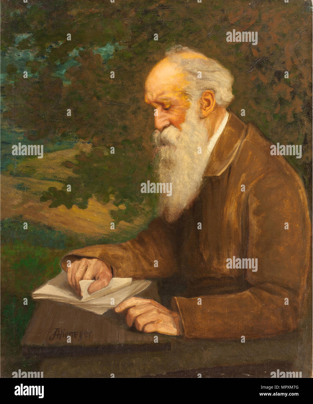 Ritratto del poeta Henry Wadsworth Longfellow (1807-1882). Foto Stock