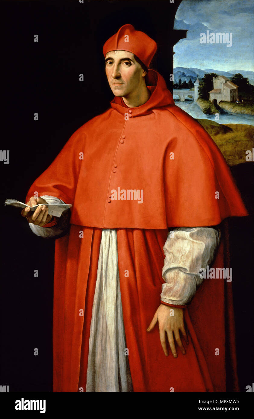 Ritratto del cardinale Alessandro Farnese, 1509-1511. Foto Stock