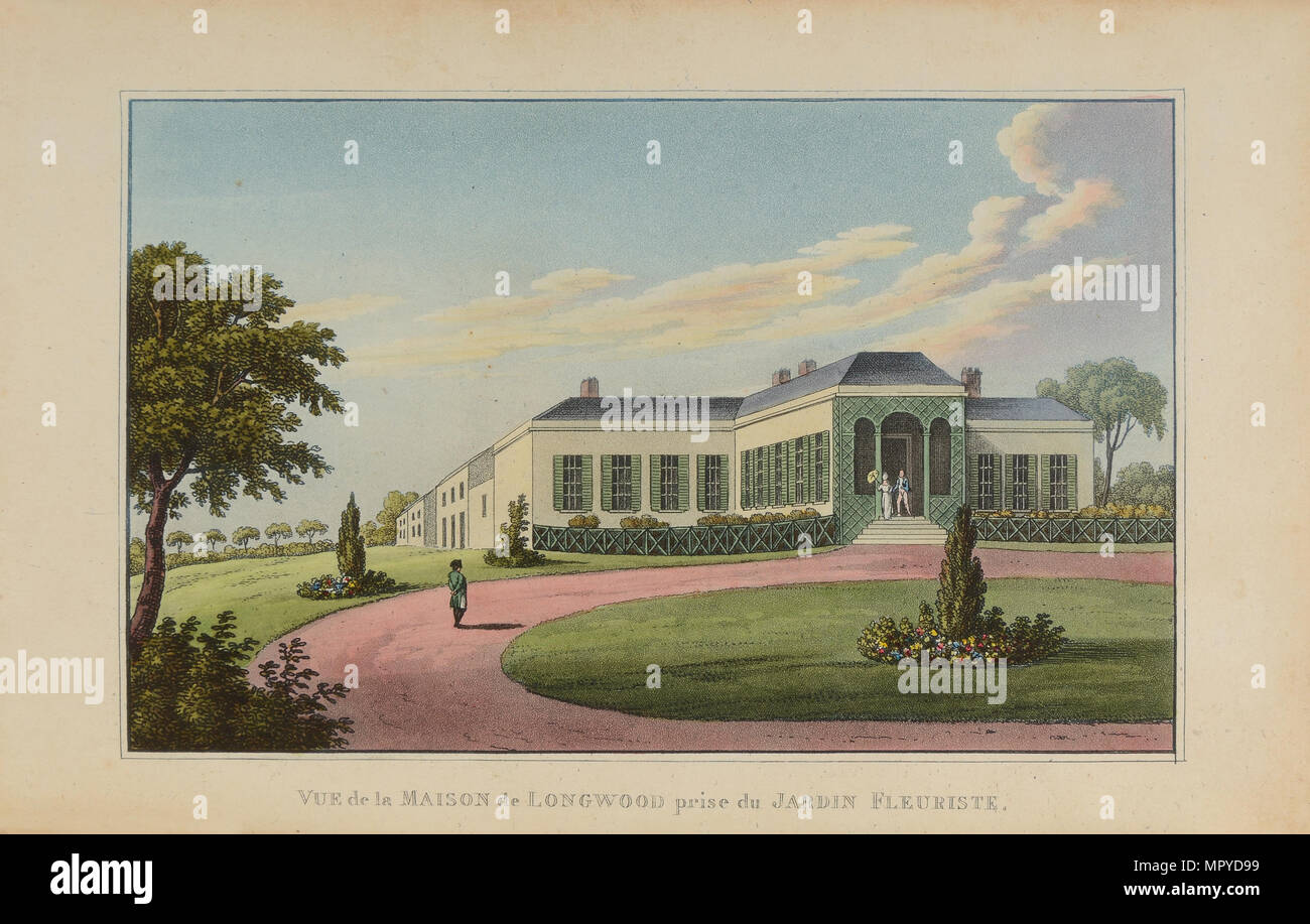 Longwood House sull'isola di Sant'Elena, 1818. Foto Stock