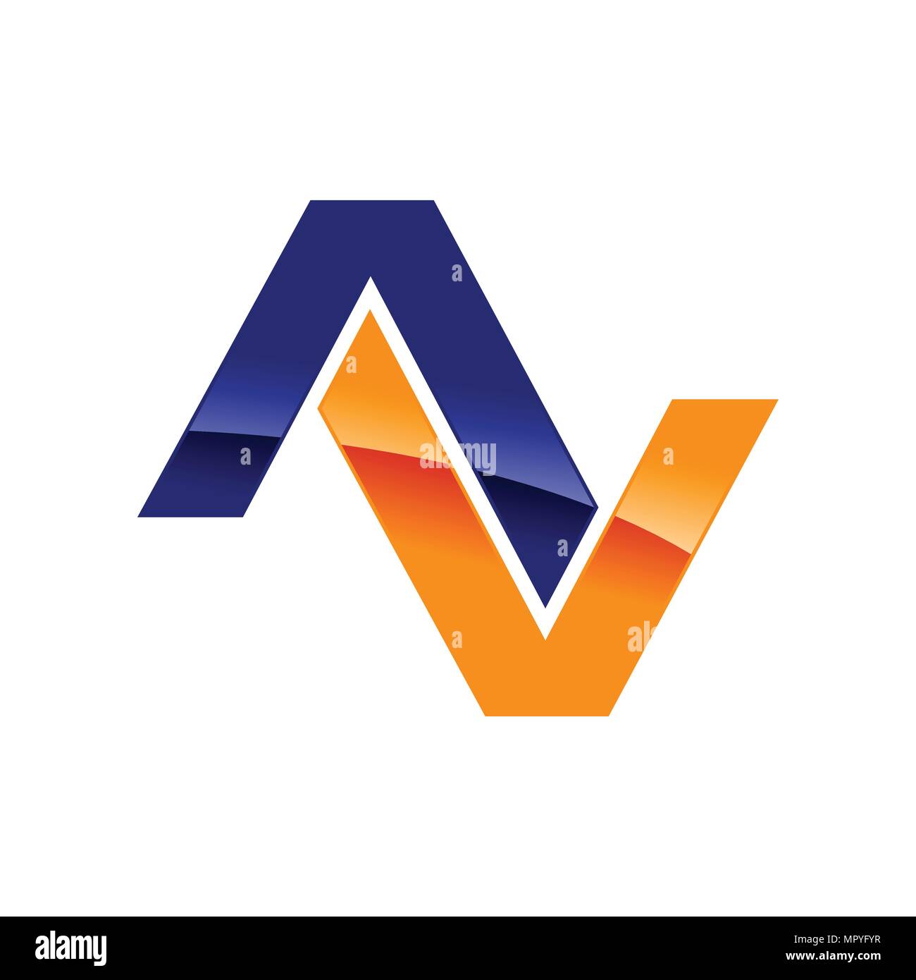 Moderna AV iniziale simbolo Vector Graphic Logo Design Illustrazione Vettoriale