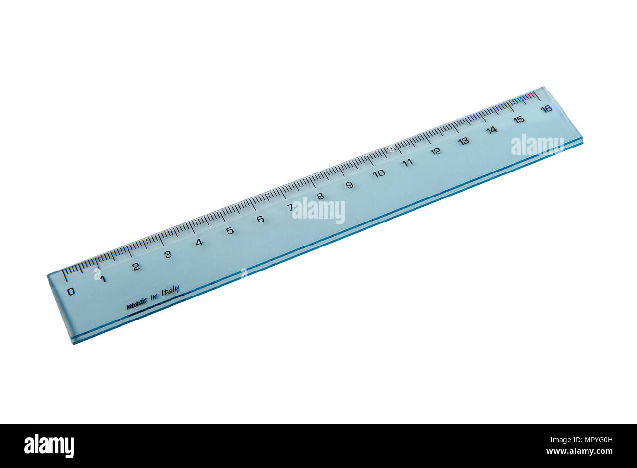 Un righello millimetrato Foto stock - Alamy