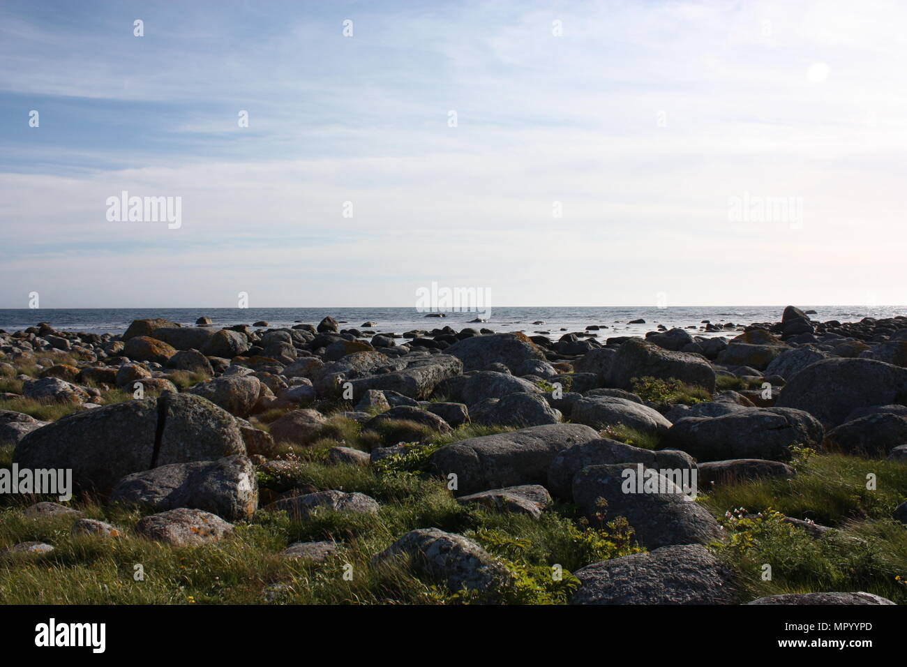 Vista panoramica dal norvegese Beach Foto Stock