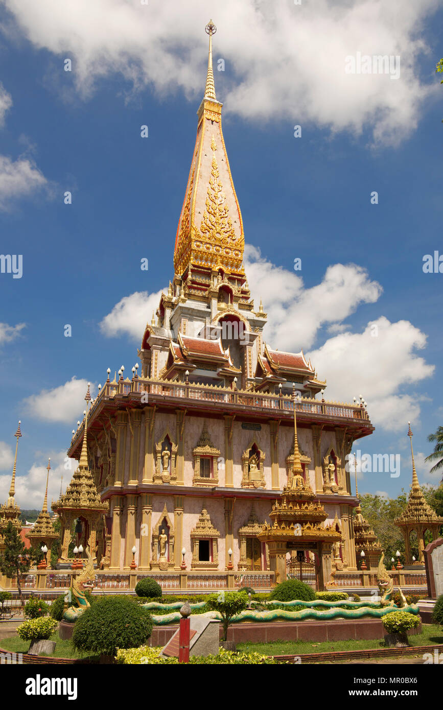 Wat Chalong tempio Buddista Phuket Thailandia Foto Stock