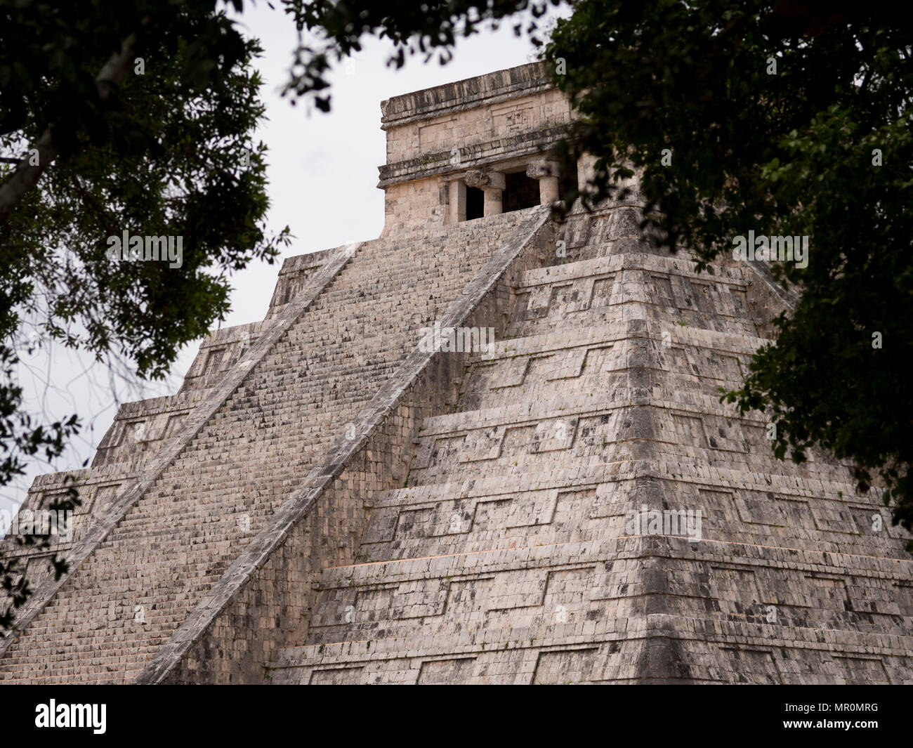 Piramide di Kukulkan, a Chichen Itza, Yucatan, Messico Foto Stock