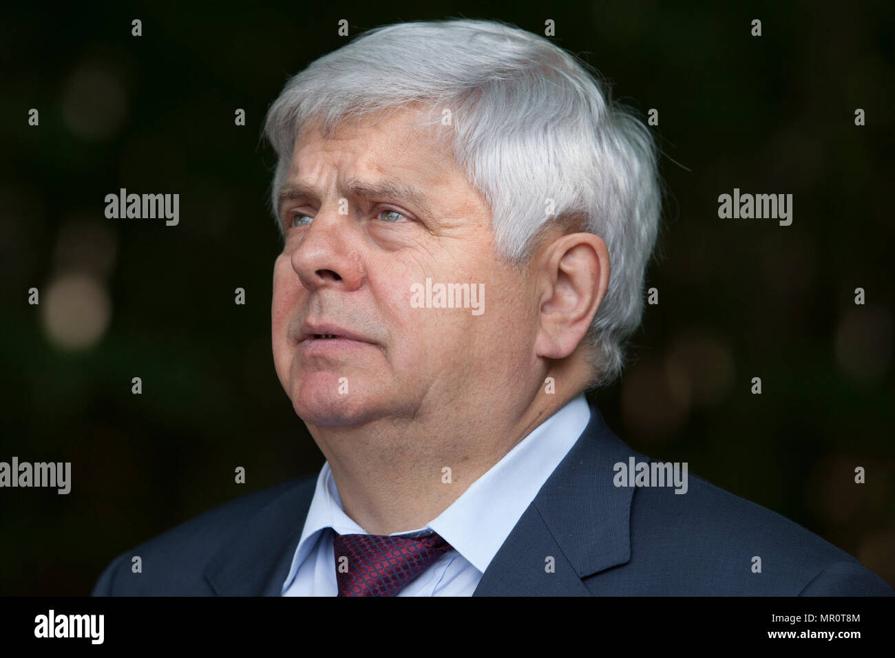 24 maggio 2018, Russia, Korolyov: Vladimir Soloviev, primo vice direttore generale designer per le operazioni di volo a RSC Energia e direttore di volo per la sezione russa della ISS. Foto: Emile Alain Ducke/dpa Foto Stock