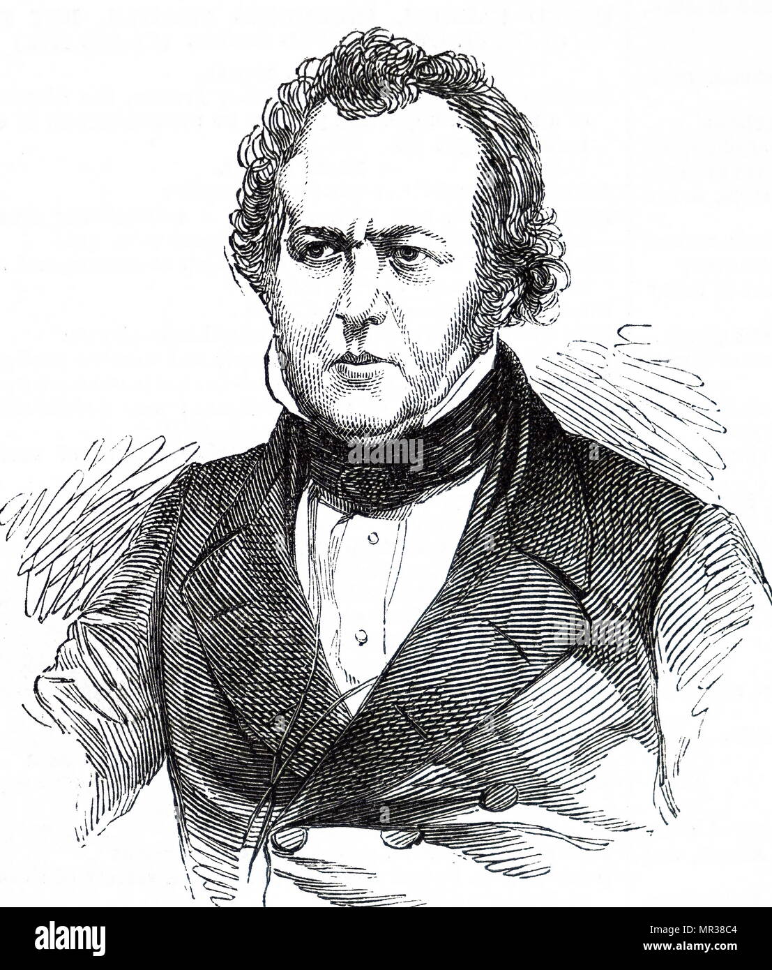 Ritratto di John Forbes Royle (1798-1858) un botanico britannico e docente di materia medica. Datata del XIX secolo Foto Stock