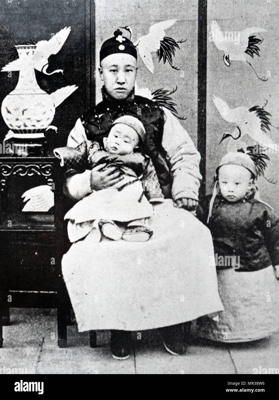 Fotografia di Puyi (1906-1967) l'ultimo imperatore della Cina e il dodicesimo e ultimo sovrano della dinastia Qing. In data xx secolo Foto Stock