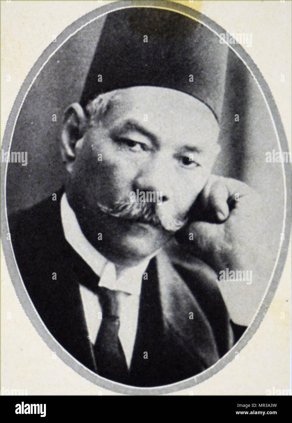 Ritratto fotografico di Saad Zaghloul (1859-1927) un Egiziano rivoluzionario e statista, leader dell'Egitto nazionalista del partito Wafd e primo ministro egiziano. In data xx secolo Foto Stock
