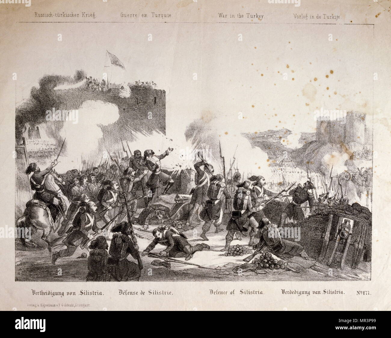 La difesa di Silistra durante la guerra Russo-Turkish di 1877-1878 Foto Stock