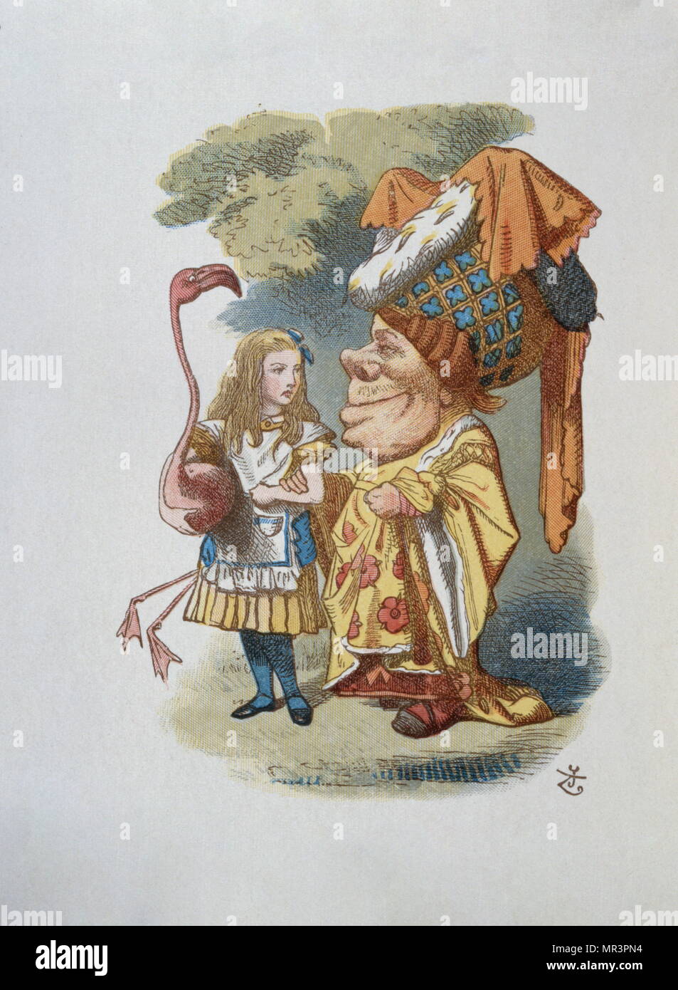 Illustrazione di Tenniel, dal 1890 edizione di "Alice nel paese delle meraviglie" da Lewis Carroll. Foto Stock