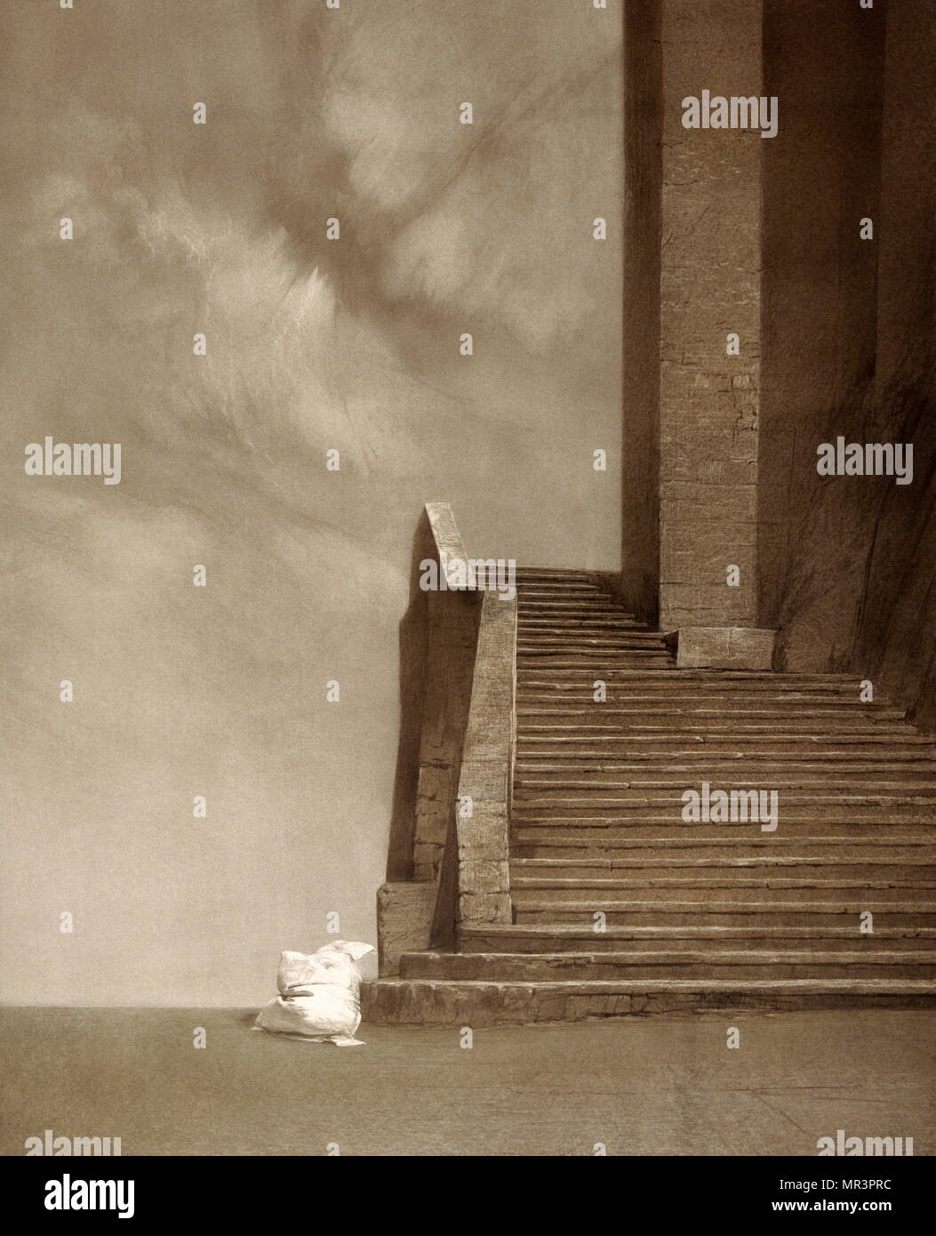 La soglia di' un opere surrealiste dall artista francese Roland Cat (nato nel 1943 a Parigi). Foto Stock