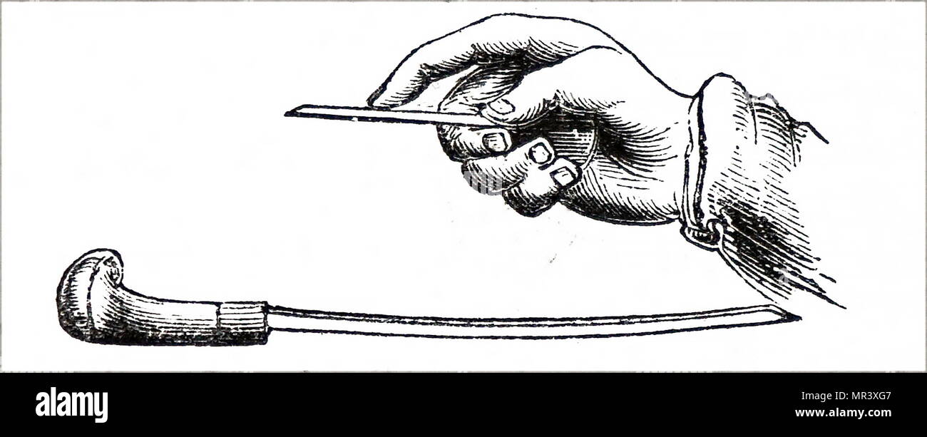 Incisione raffigurante un incisore una incisione su rame stagnato servendosi di un bulino di acciaio. Datata del XIX secolo Foto Stock