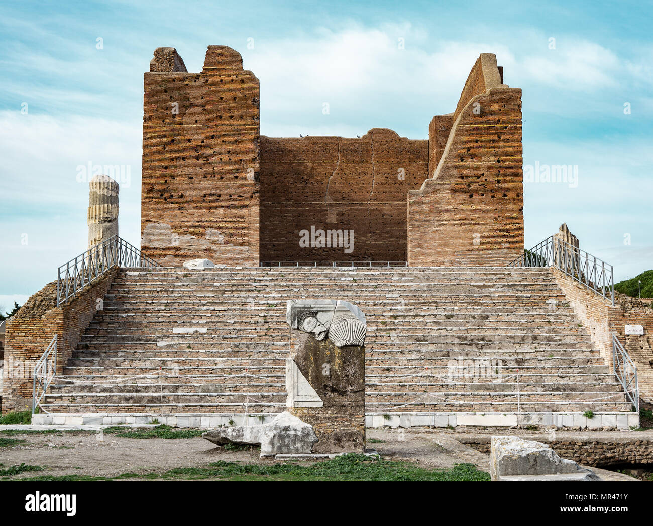 Le rovine di antiche città di Ostia antica Foto Stock