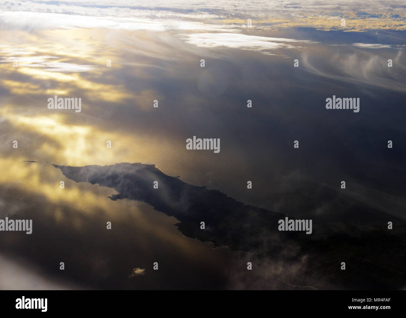 Una veduta aerea della penisola Karpass in Cypruss. Foto Stock