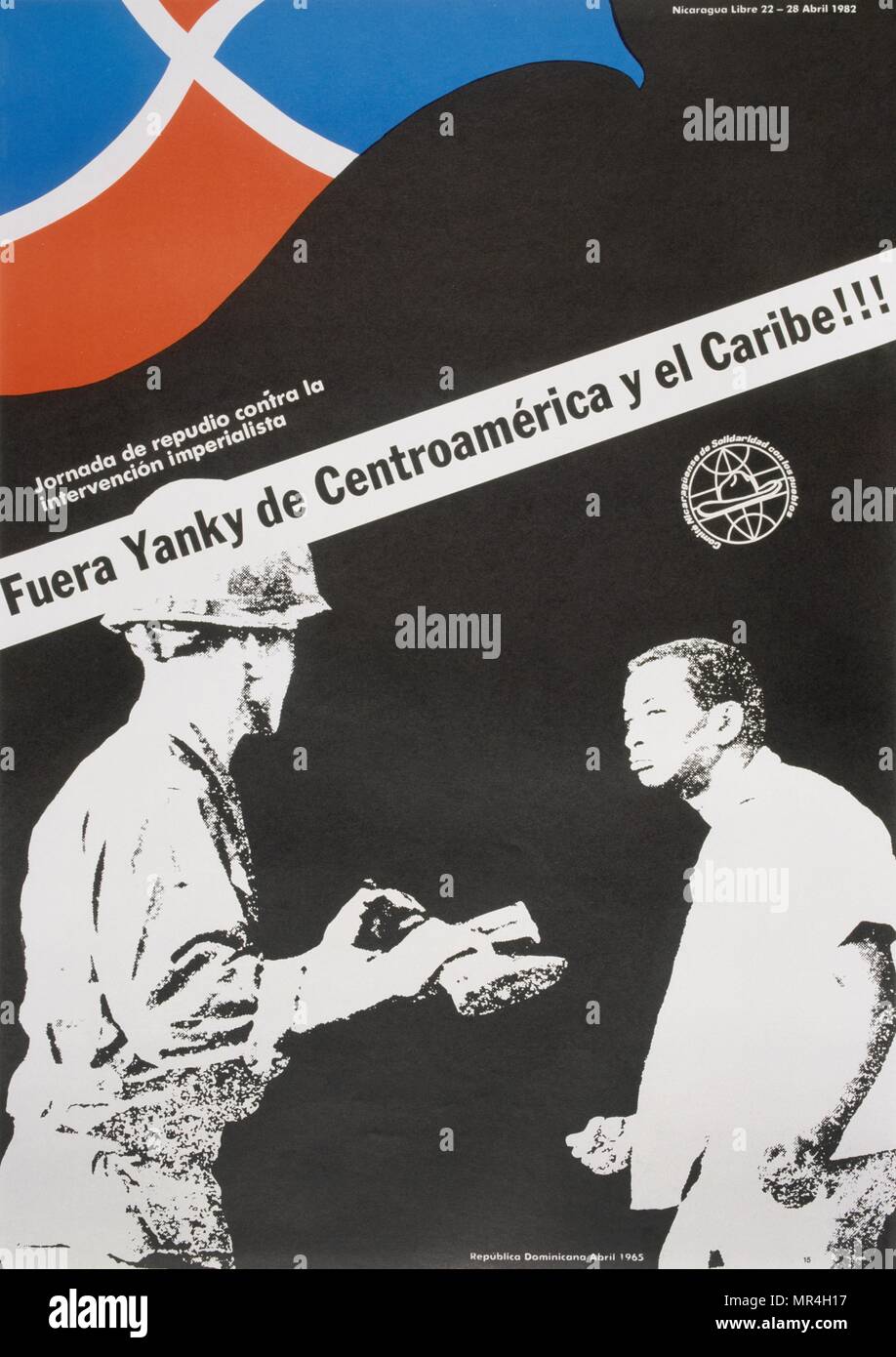 Sandinista di Liberazione Nazionale (FSLN) poster di propaganda in Nicaragua. Il partito è stato chiamato dopo Cesare Augusto Sandino, che ha guidato la resistenza nicaraguense contro gli Stati Uniti occupazione del Nicaragua nel 1930s. Il FSLN rovesciò Anastasio Somoza nel 1979, terminando la dinastia Somoza e istituito un governo rivoluzionario al suo posto. A seguito della loro conquista del potere, i sandinisti governato il Nicaragua dal 1979 al 1990, prima come parte di una Giunta di ricostruzione nazionale. Foto Stock