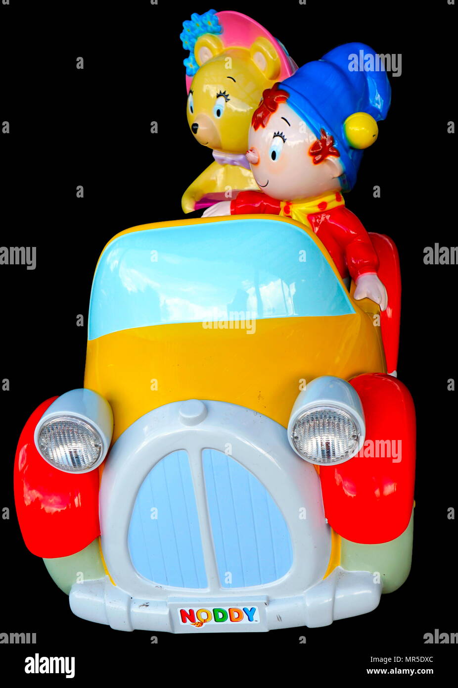 Fotografia di un Noddy auto. Noddy è un personaggio immaginario creato da inglese per bambini Enid autore Chelmsford, originariamente pubblicati tra il 1949 e il 1963. Noddy è stato illustrato dall'artista olandese Eelco Martinus dieci Harmsen van der Beek dal 1949 fino al 1953. La televisione mostra sulla base del carattere hanno eseguito sulla televisione britannica dal 1955 e continuano a essere visualizzati a questo giorno Foto Stock