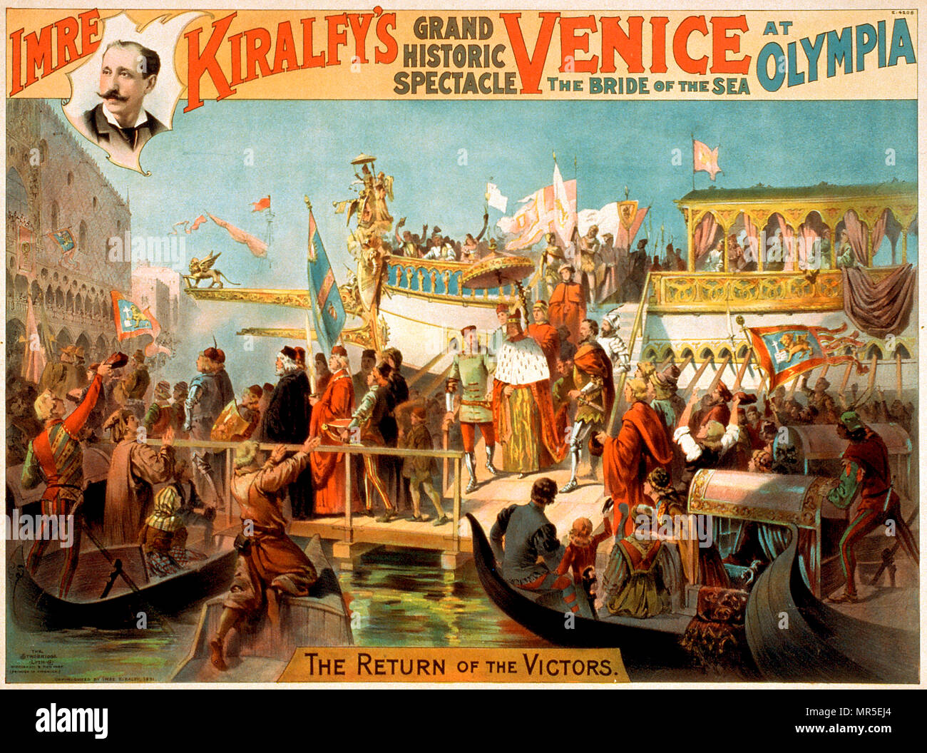 Imre Kiralfy del grandioso spettacolo storico, Venezia, la sposa del mare a Olympia, Cincinnati negli Stati Uniti. 1891 Foto Stock