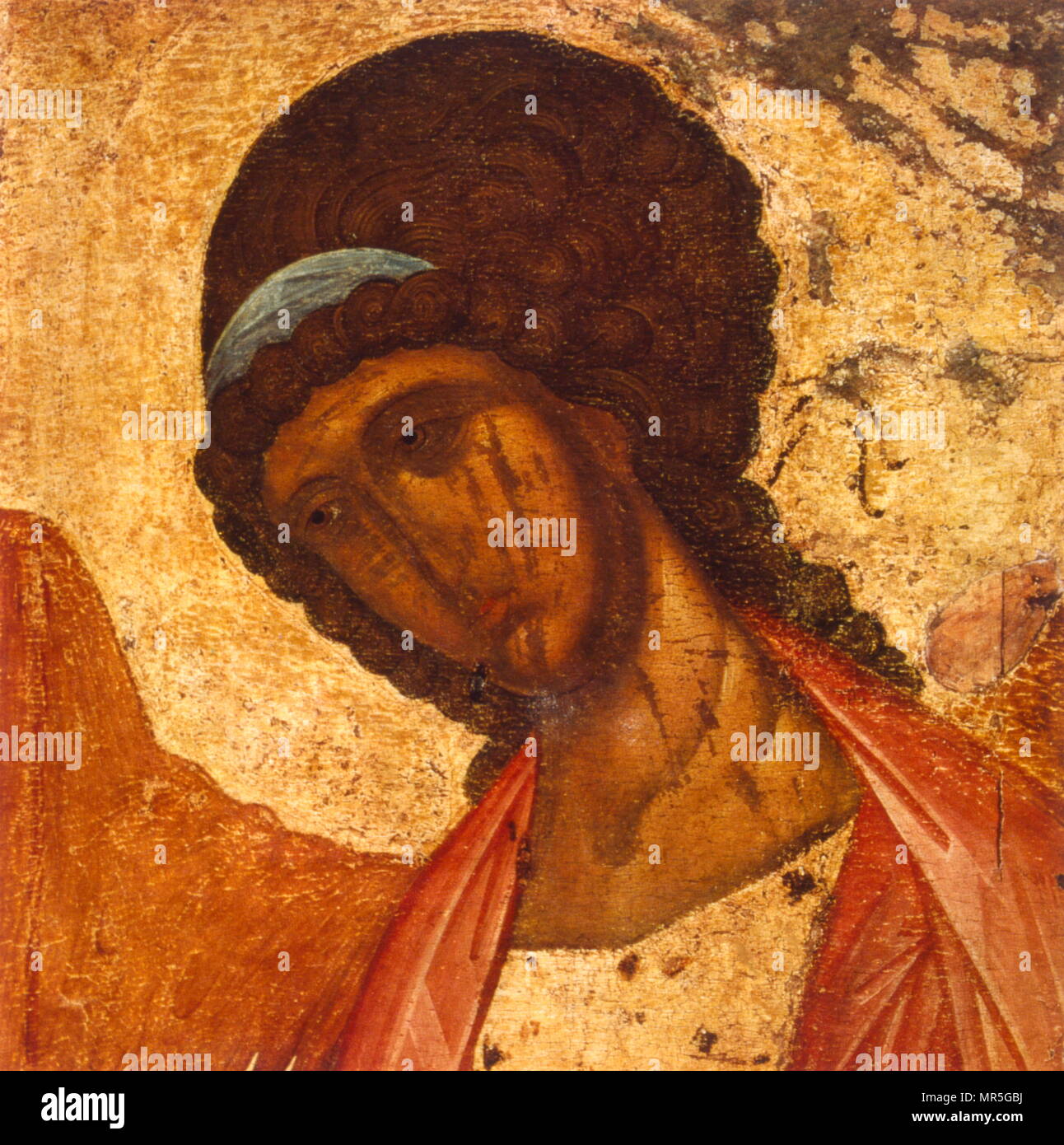 Il russo del XV secolo che mostra l'icona di San Michele Arcangelo. Attribuito ad André Rublev 1360-1430. Foto Stock