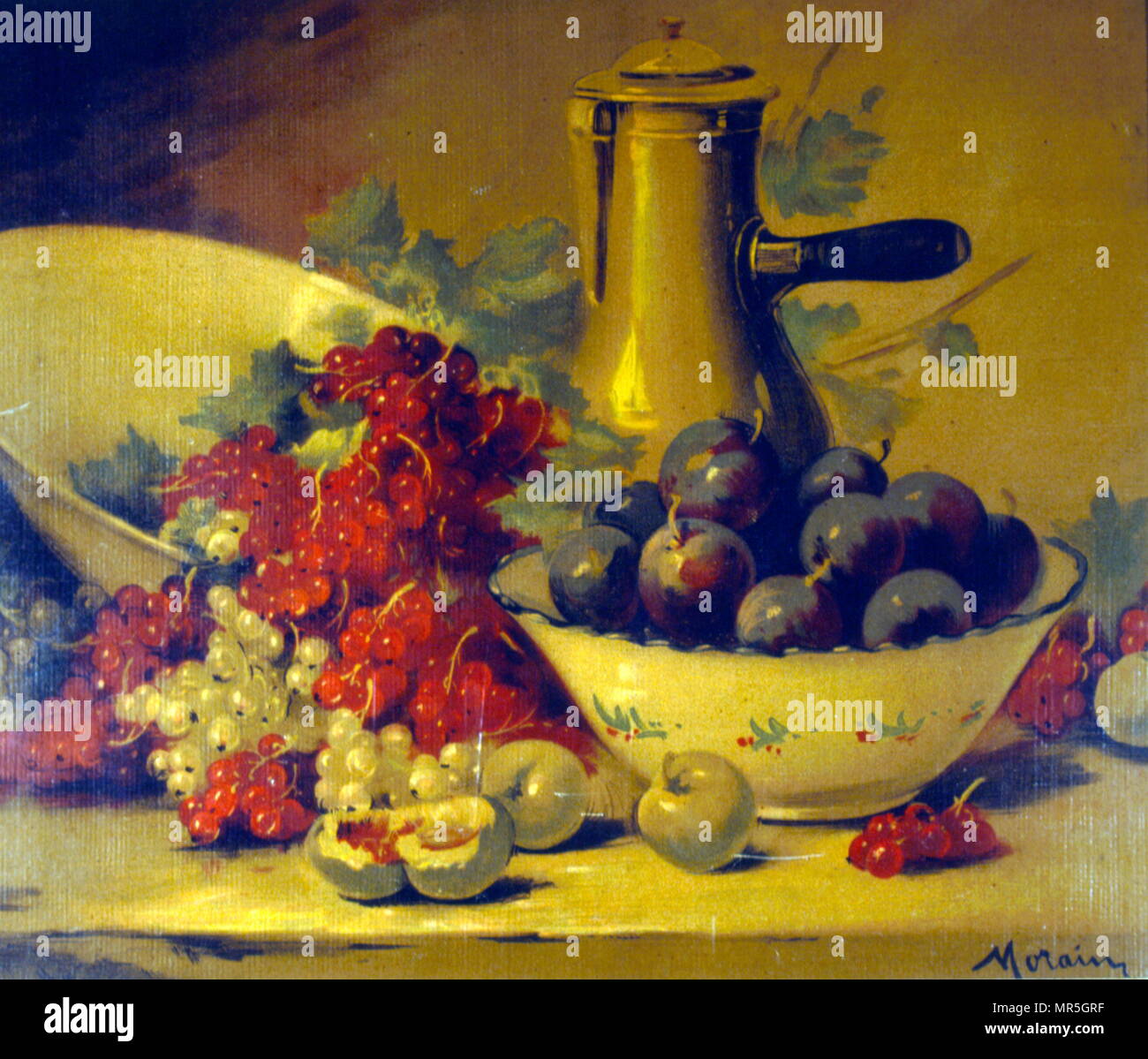 Il francese del XIX secolo di vita ancora la pittura. Circa nel 1870 Foto Stock