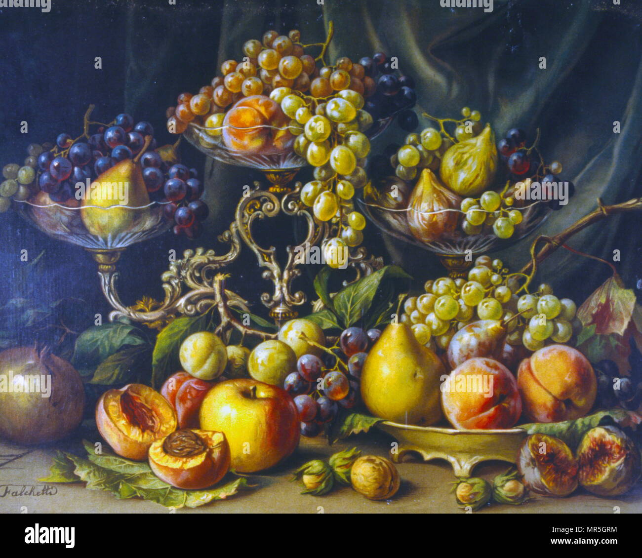 Il francese del XIX secolo di vita ancora la pittura. Circa nel 1870 Foto Stock