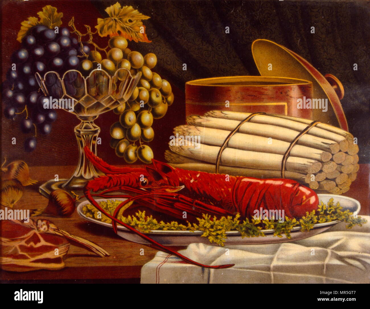 Il francese del XIX secolo di vita ancora la pittura. Circa nel 1870 Foto Stock