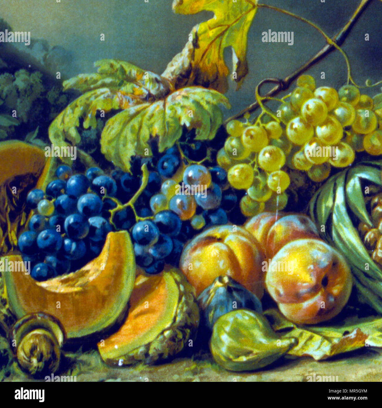 Il francese del XIX secolo di vita ancora la pittura. Artista sconosciuto); . Circa nel 1870 Foto Stock