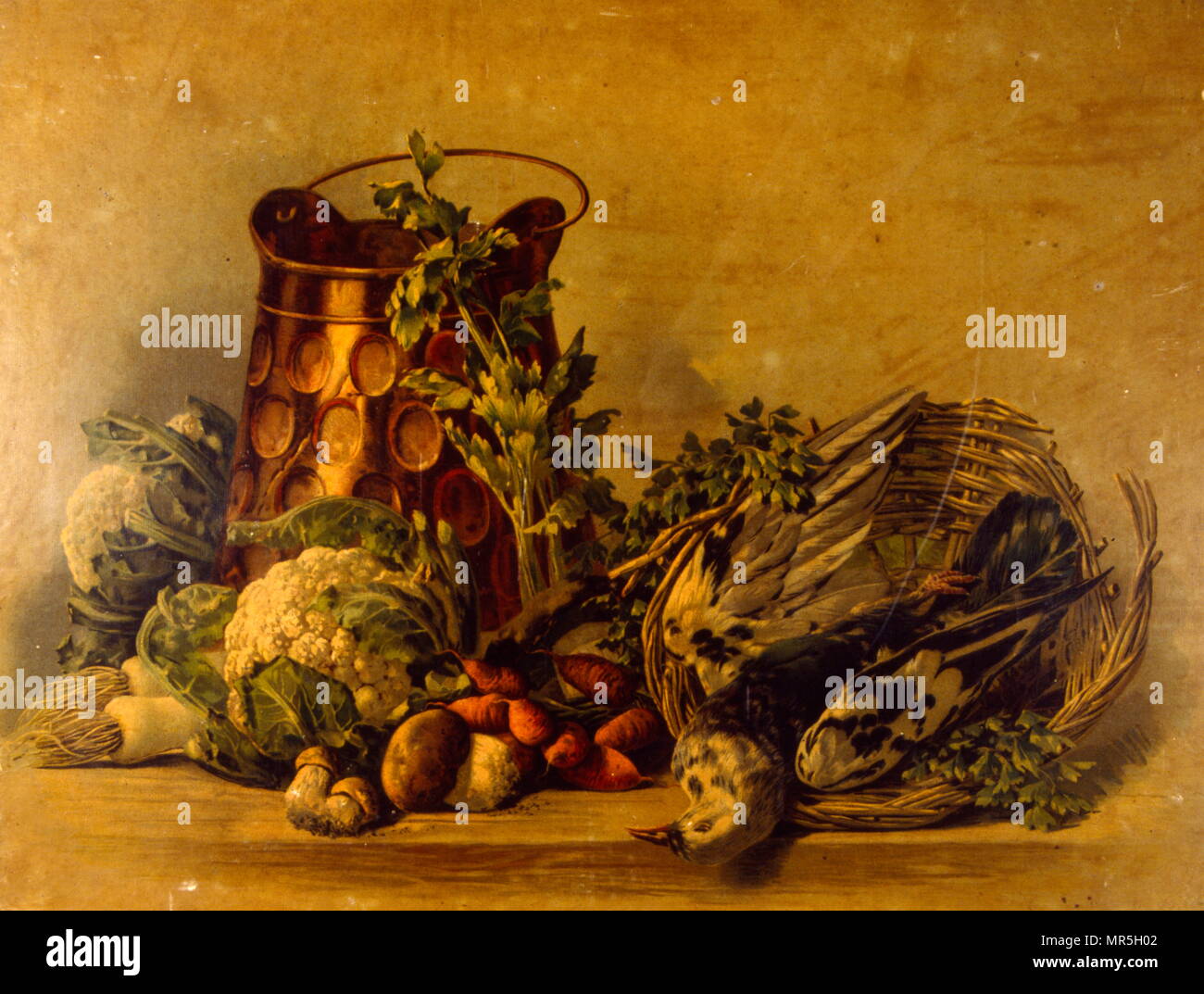 Il francese del XIX secolo di vita ancora la pittura. Artista sconosciuto); . Circa nel 1870 Foto Stock