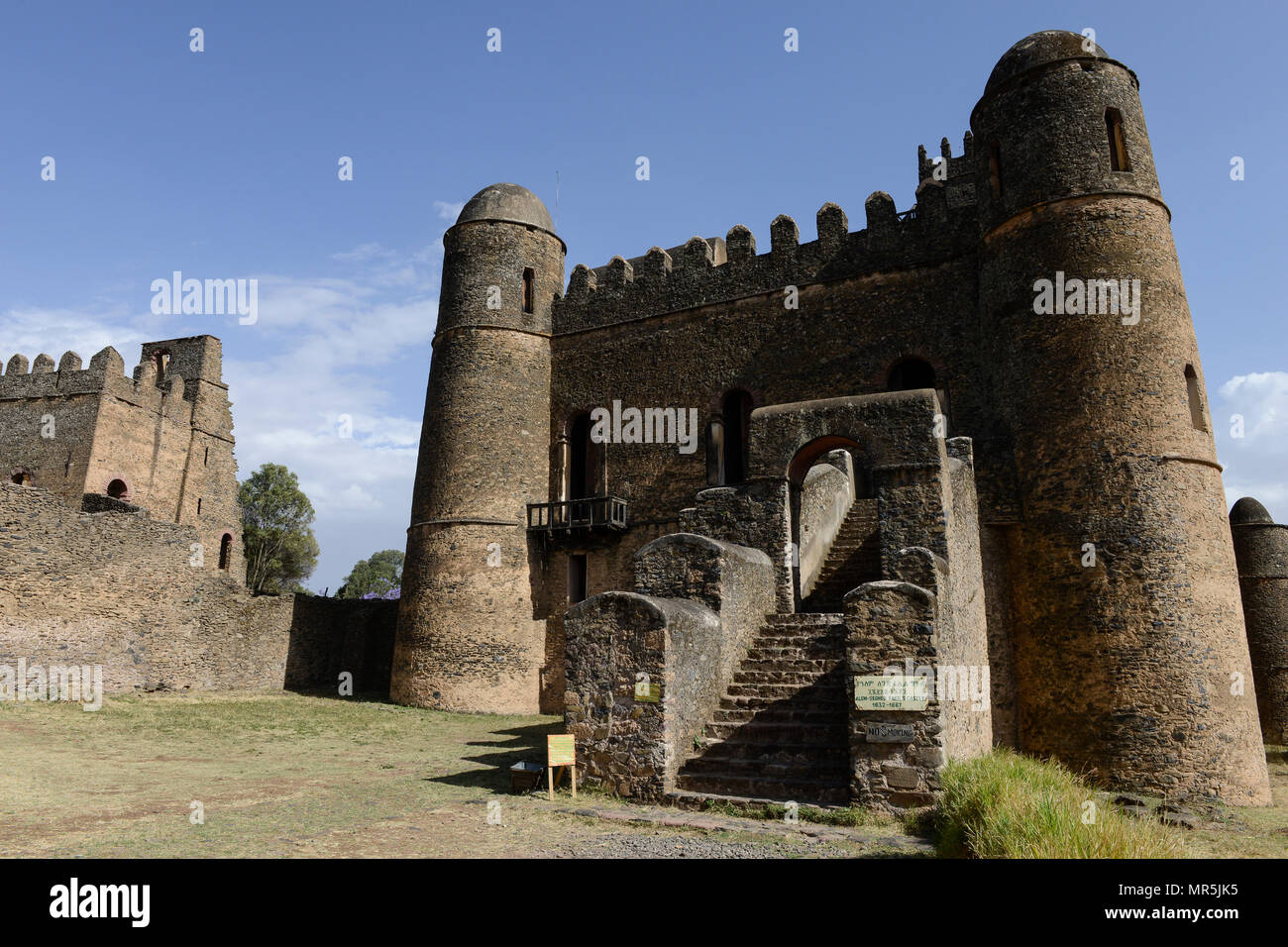 L' ETIOPIA Gondar, Fasil Ghebbi , UNESCO World Heritage Site, fort e Palazzo di Re Fasiledas dal 16.-17. secolo / AETHIOPIEN, Gonder, Fasil Ghebbi ist eine Festungsstadt und gehoert zum UNESCO- Weltkulturerbe, Fasiledas Festung und Palast, Im 16. und 17. Jahrhundert war die Stadt Residenz des aethiopischen Kaiser Fasilidas Foto Stock