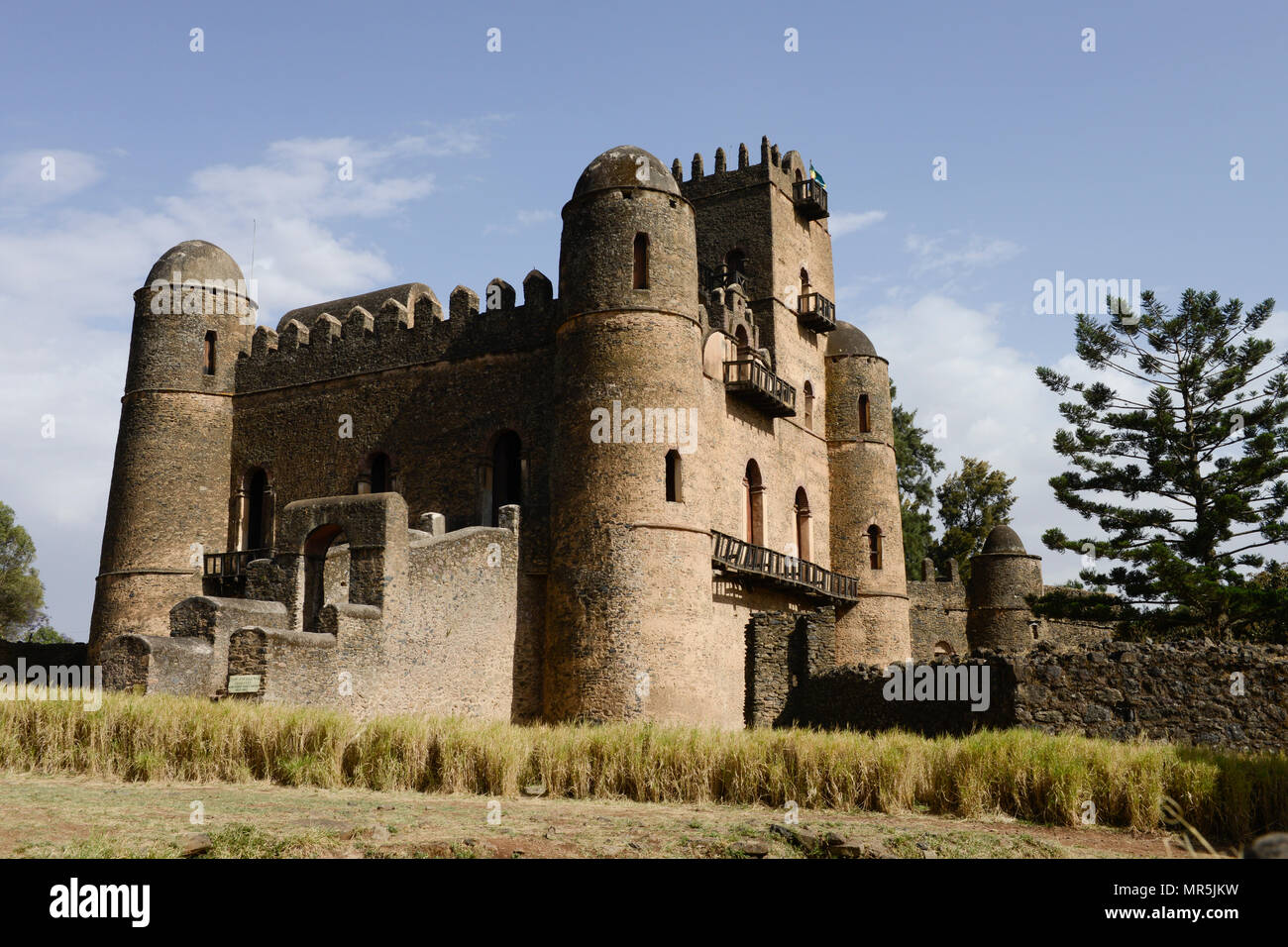 L' ETIOPIA Gondar, Fasil Ghebbi , UNESCO World Heritage Site, fort e Palazzo di Re Fasiledas dal 16.-17. secolo / AETHIOPIEN, Gonder, Fasil Ghebbi ist eine Festungsstadt und gehoert zum UNESCO- Weltkulturerbe, Fasiledas Festung und Palast, Im 16. und 17. Jahrhundert war die Stadt Residenz des aethiopischen Kaiser Fasilidas Foto Stock