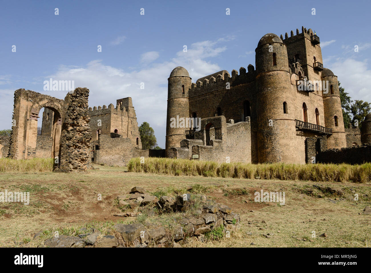 L' ETIOPIA Gondar, Fasil Ghebbi , UNESCO World Heritage Site, fort e Palazzo di Re Fasiledas dal 16.-17. secolo / AETHIOPIEN, Gonder, Fasil Ghebbi ist eine Festungsstadt und gehoert zum UNESCO- Weltkulturerbe, Fasiledas Festung und Palast, Im 16. und 17. Jahrhundert war die Stadt Residenz des aethiopischen Kaiser Fasilidas Foto Stock