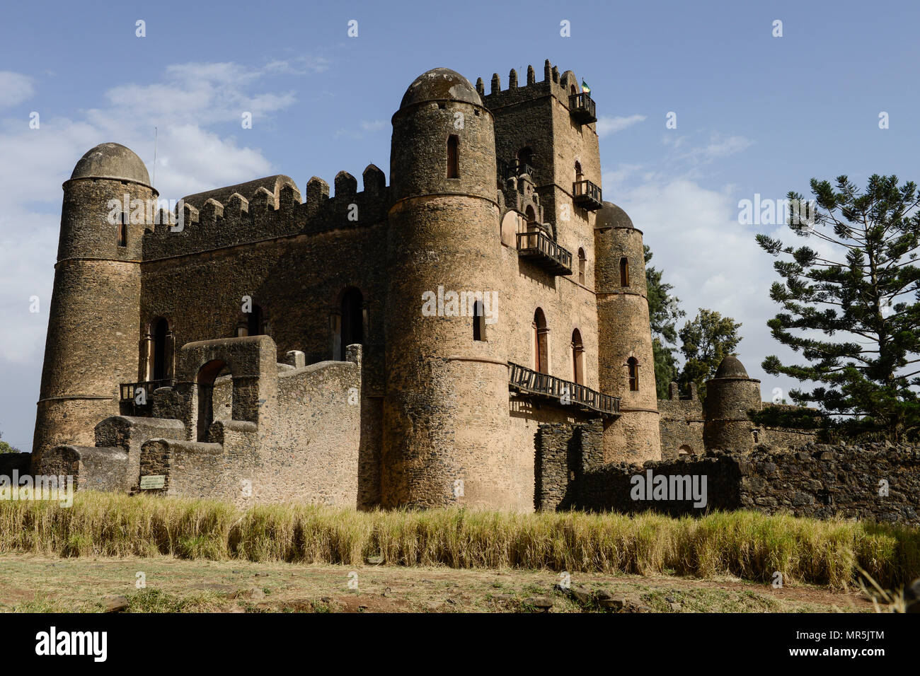 L' ETIOPIA Gondar, Fasil Ghebbi , UNESCO World Heritage Site, fort e Palazzo di Re Fasiledas dal 16.-17. secolo / AETHIOPIEN, Gonder, Fasil Ghebbi ist eine Festungsstadt und gehoert zum UNESCO- Weltkulturerbe, Fasiledas Festung und Palast, Im 16. und 17. Jahrhundert war die Stadt Residenz des aethiopischen Kaiser Fasilidas Foto Stock