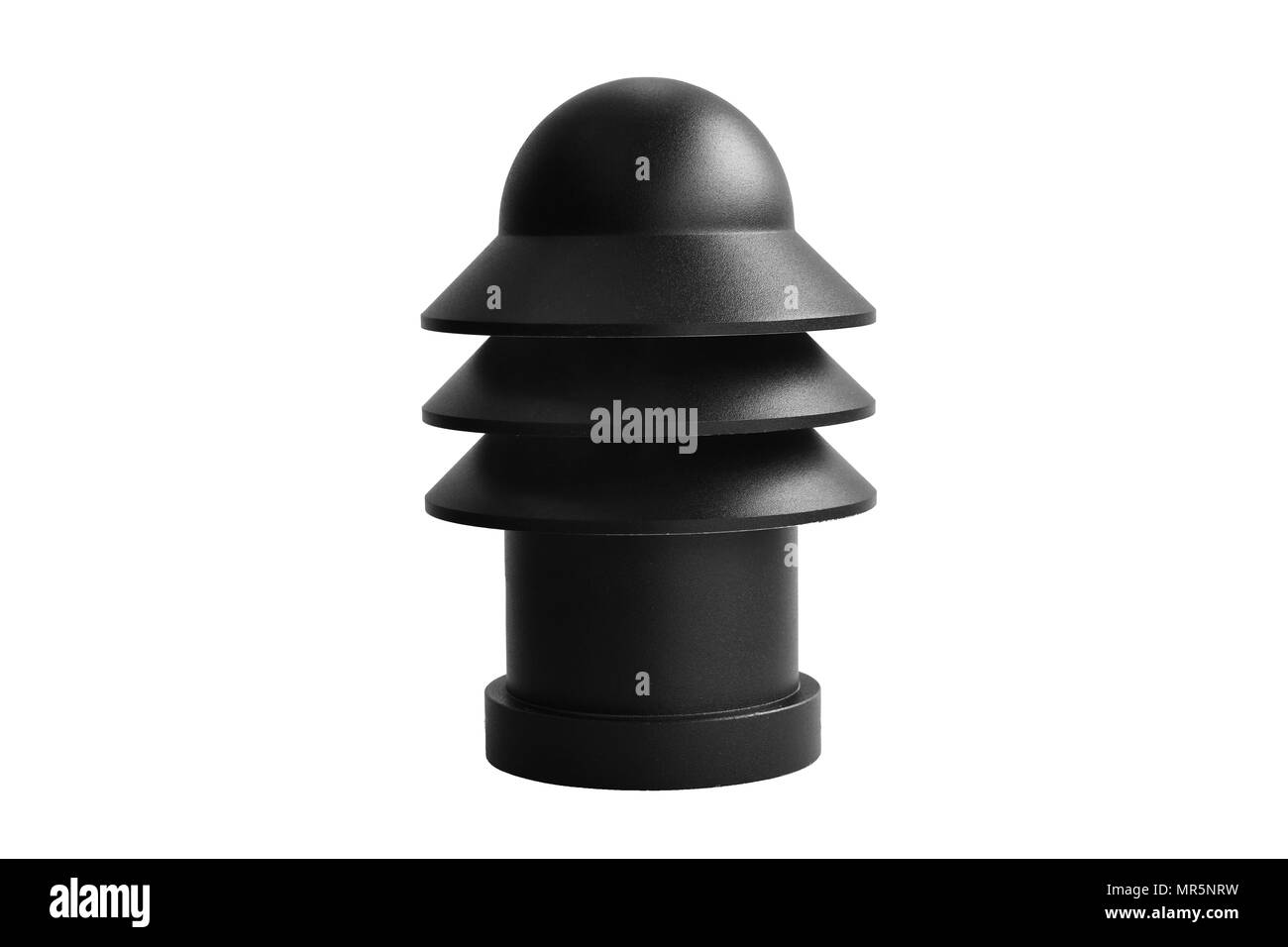 Nero moderna lampada da pavimento isolato su sfondo bianco. Foto Stock