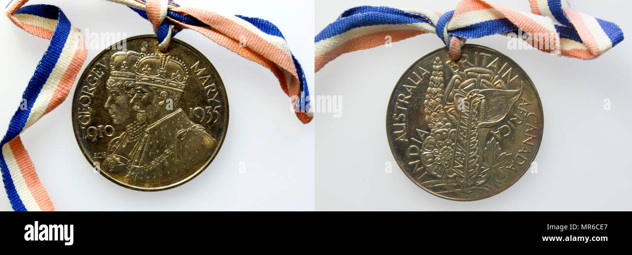 George V & Mary Silver Jubilee Foto Stock