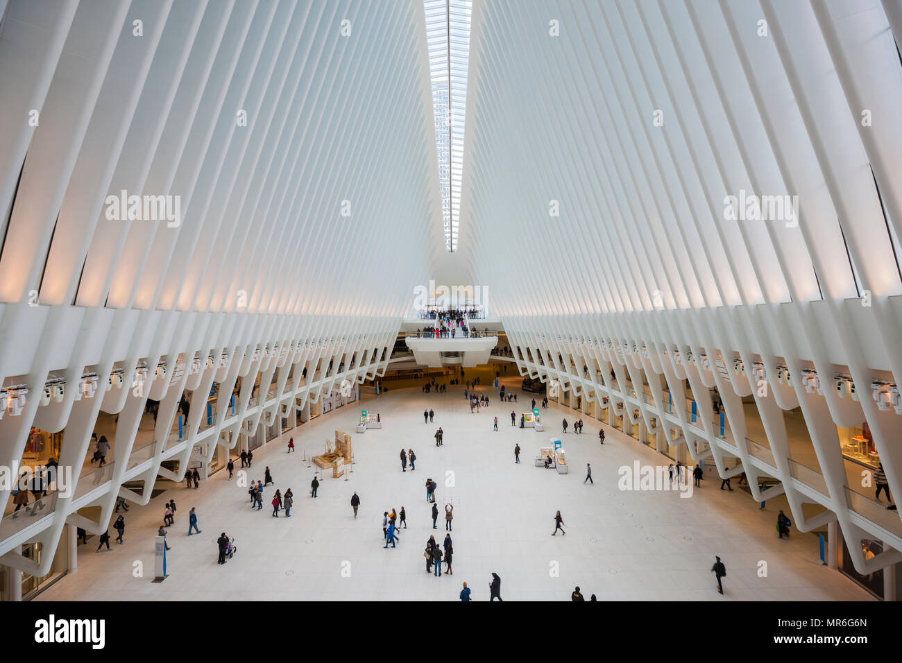 Occhio alla stazione metropolitana, Ground Zero, World Trade Center, Manhattan NYC, New York, Stati Uniti d'America Foto Stock